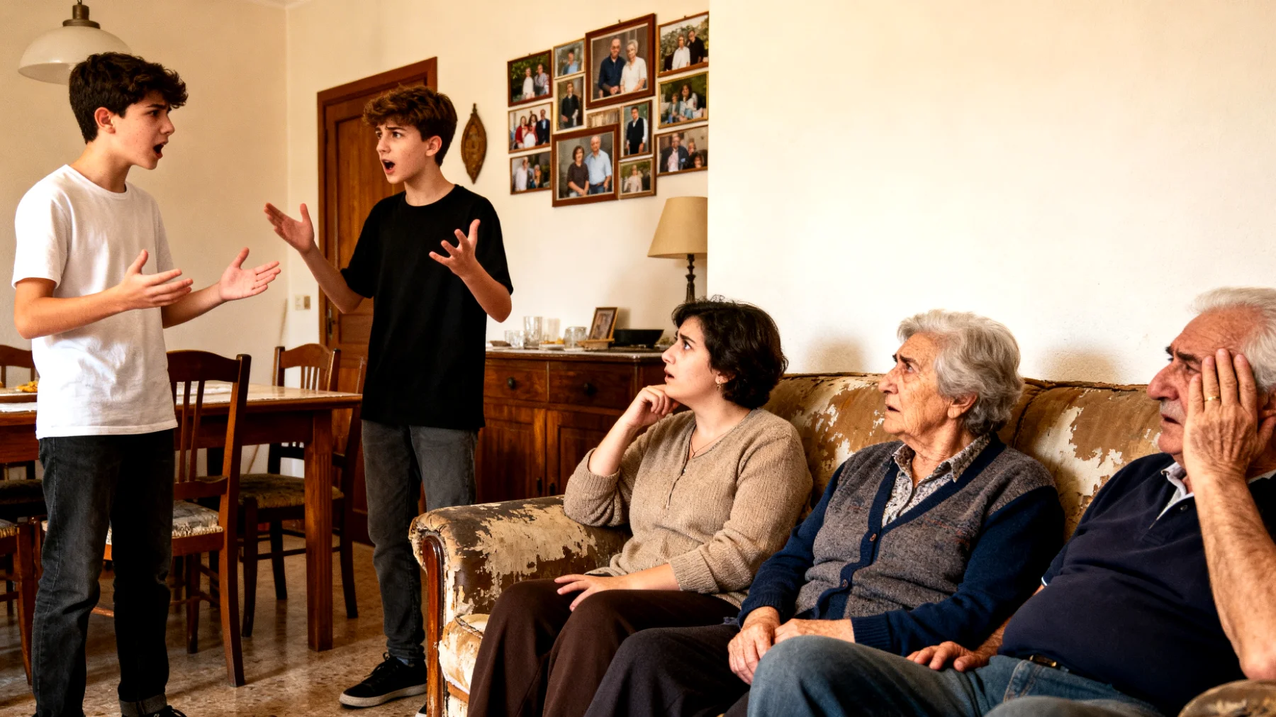 I nonni faticano a gestire episodi di gelosia e rivalità tra nipoti adolescenti durante le riunioni di famiglia, creando tensioni e conflitti che mettono a disagio tutti i presenti"
